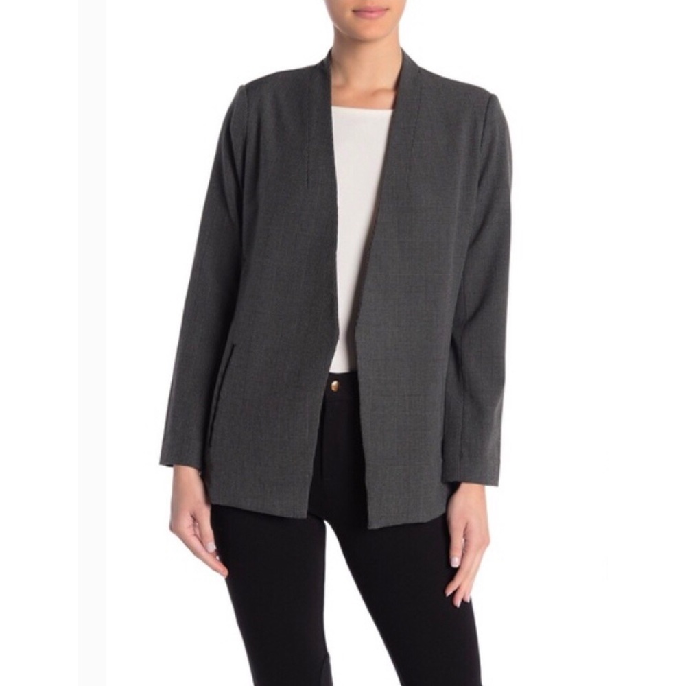 Philosophy Plaid Collarless Blazer (Petite)